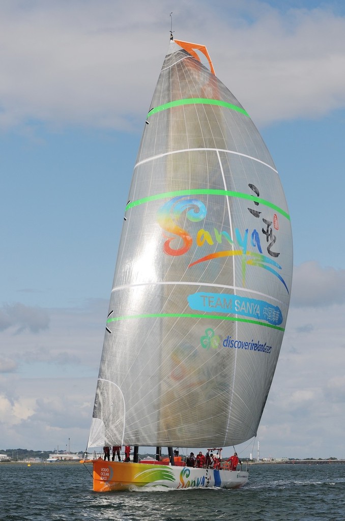 UK, Solent. 8th August 2011. Team Sanya training in the Solent, in the lead up to the Volvo Ocean Race 2011-12. - Team Sanya © SW